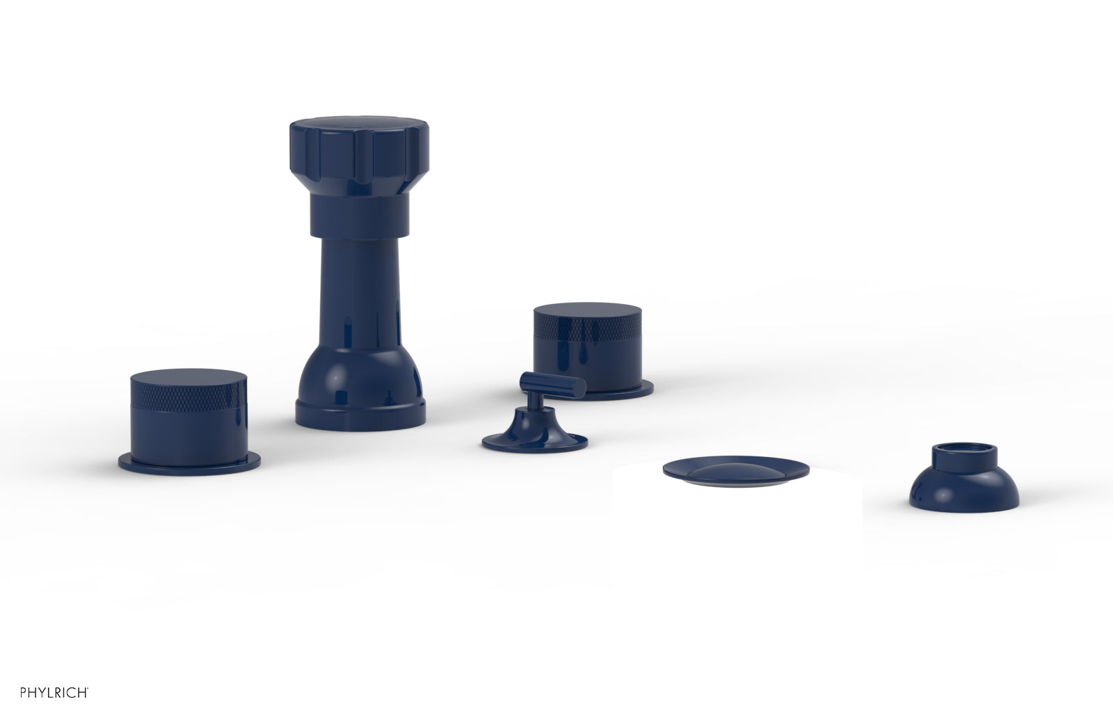 BASIC II Four Hole Bidet Set with Knurled Handles - 230 60 - Perfect for Modern Bathroom Upgrades & Hygienic Personal Care