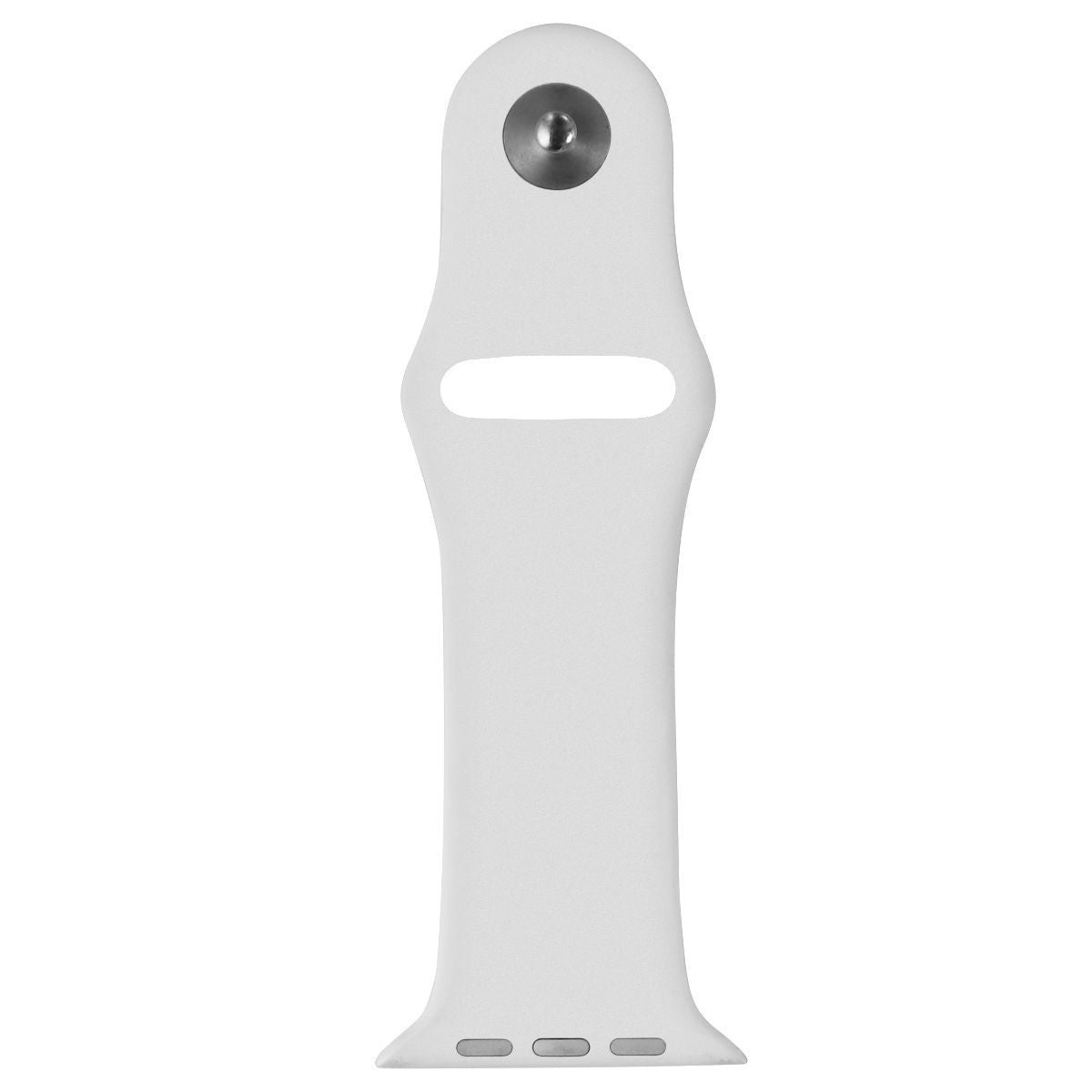 Apple Watch 42mm Sport Band Replacement - Compatible with 42mm/44mm/45mm Apple Watch Models - Pure White & Platinum White Silicone Strap - Perfect for Workouts, Running & Everyday Wear