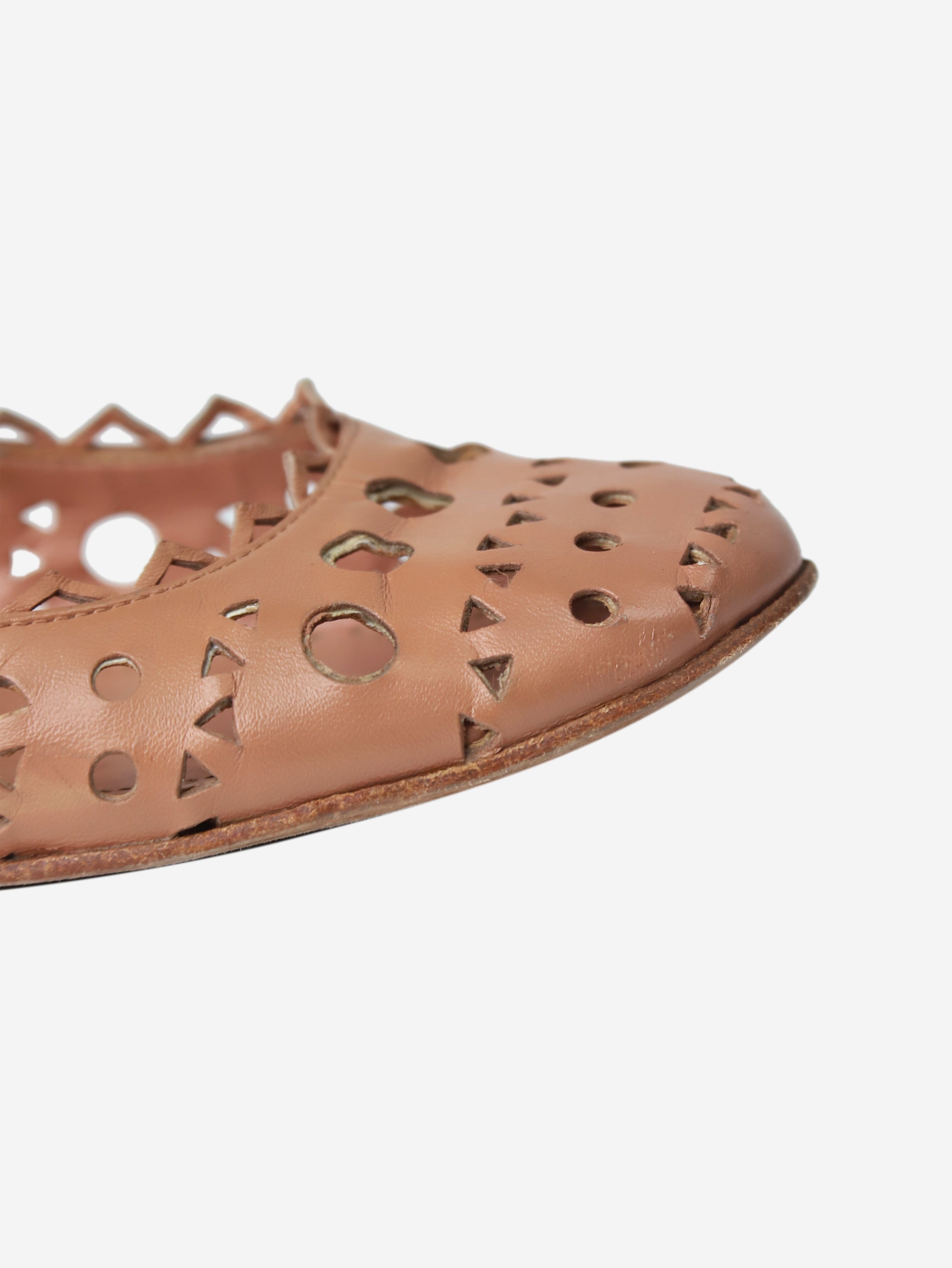 Comfortable Brown Ballet Flat Pumps - Size EU 40 (UK 7) - Perfect for Work, Casual Wear & Dance