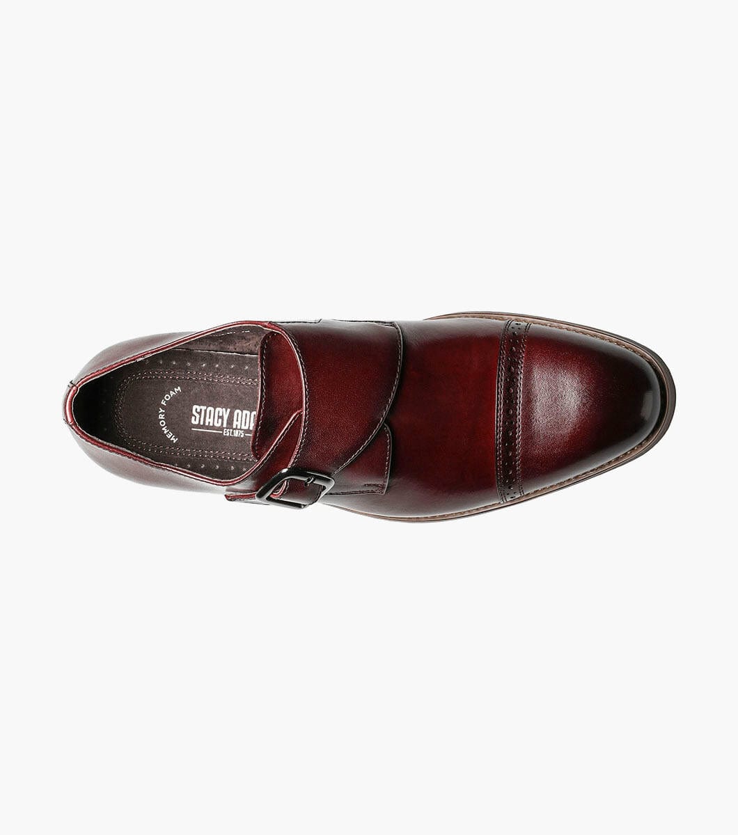 Desmond Cap Toe Monk Strap Dress Shoes for Men - Classic Formal & Business Attire - Perfect for Office, Weddings & Special Occasions