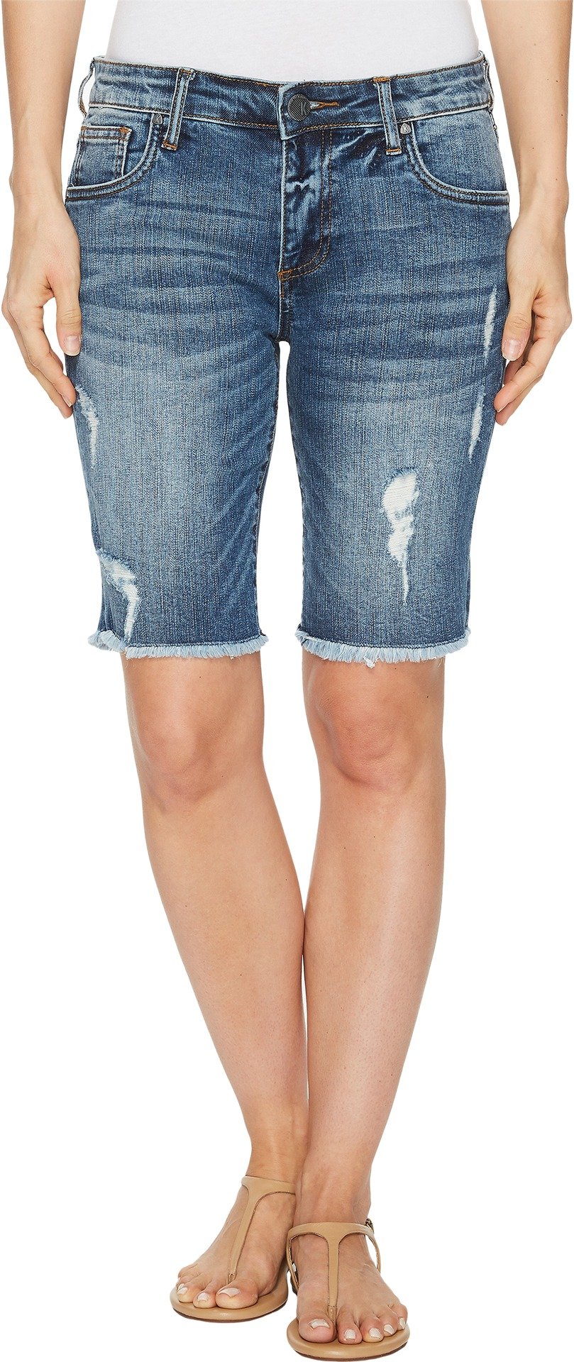 KUT from the Kloth Sophie Bermuda Jean Shorts for Women - High Waisted Denim Shorts with Comrade 0 10 Fit | Perfect for Summer, Beach, and Casual Outings