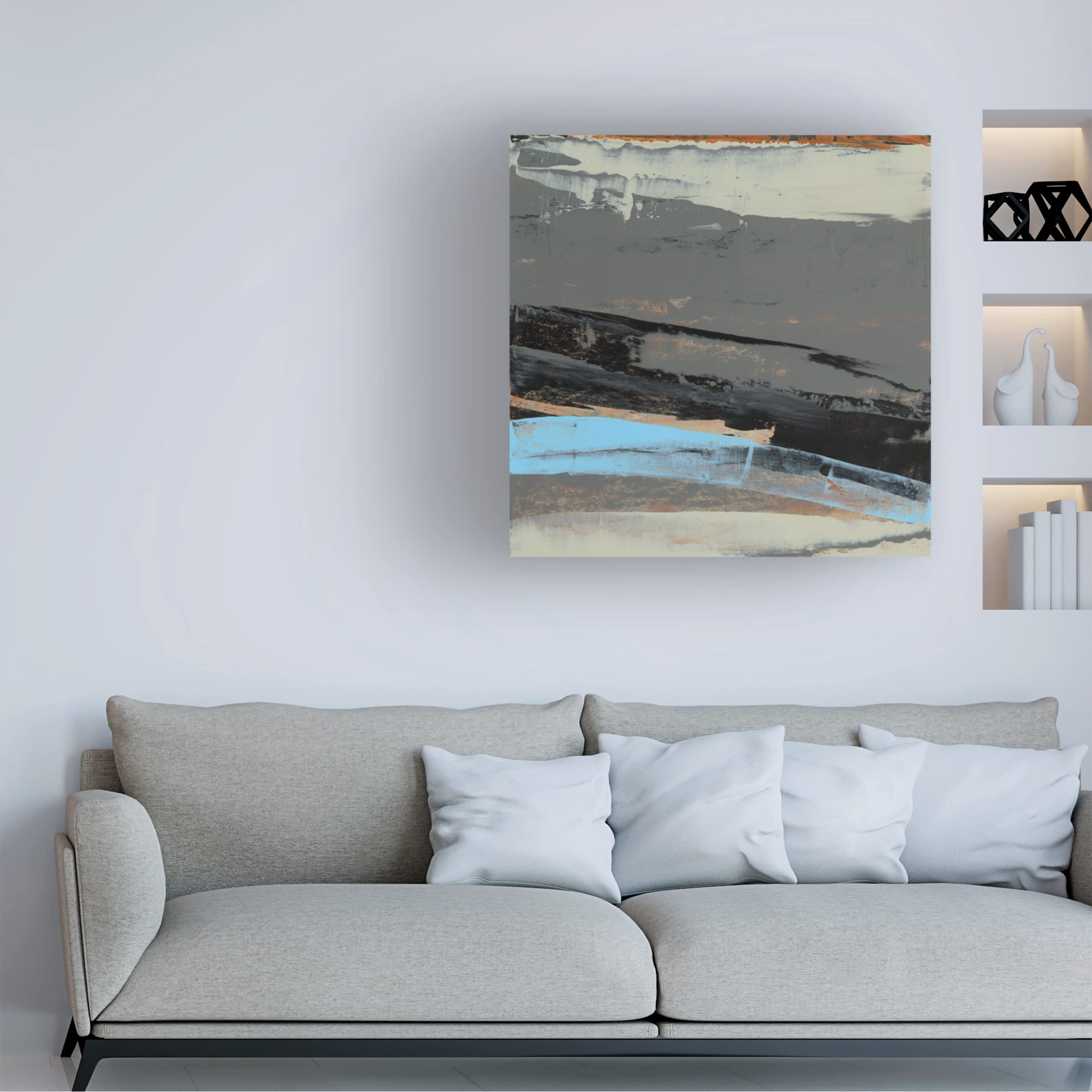 Trademark Fine Art 'Elate I' Canvas Wall Art by Sharon Gordon - Modern Abstract Painting for Living Room, Bedroom & Office Decor