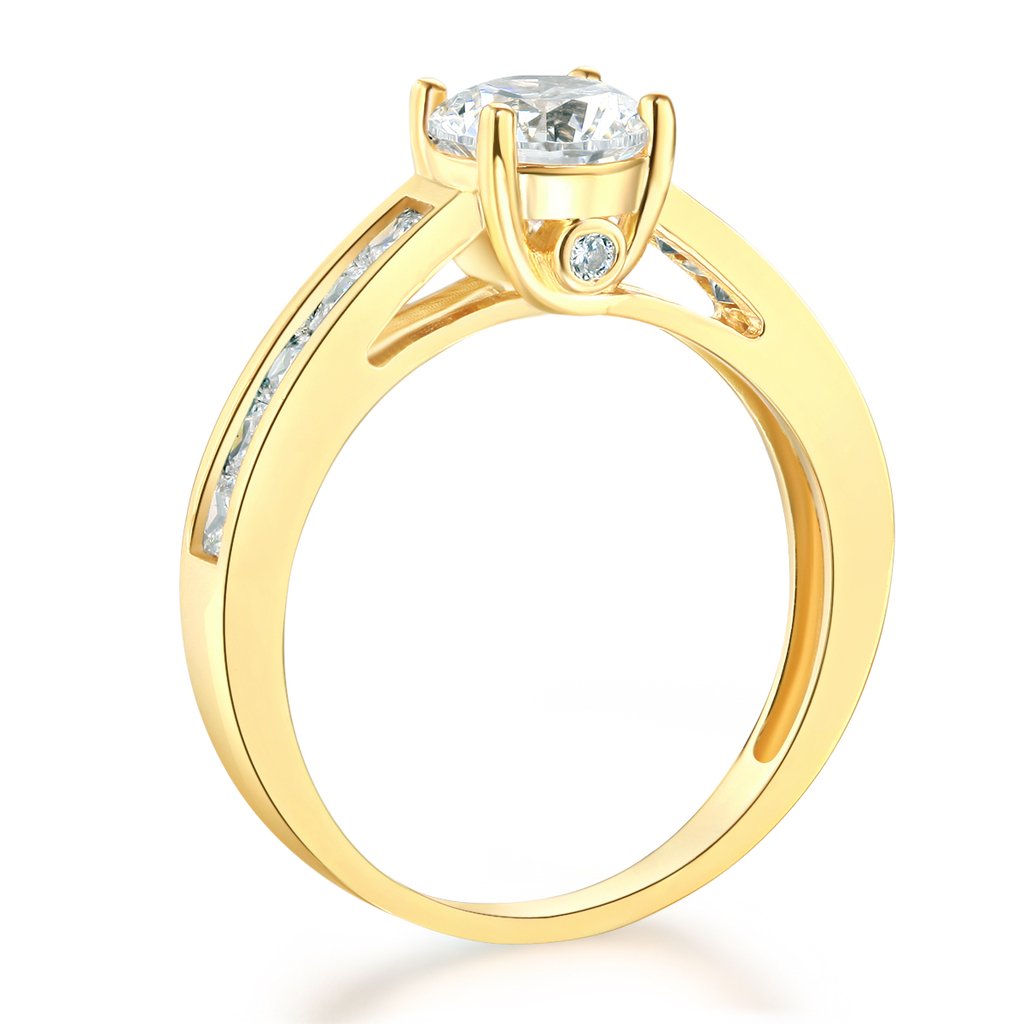14K White or Yellow Gold Wedding Engagement Ring for Women - Elegant Solitaire Diamond Bridal Ring Set - Perfect for Proposals, Anniversaries, and Special Occasions