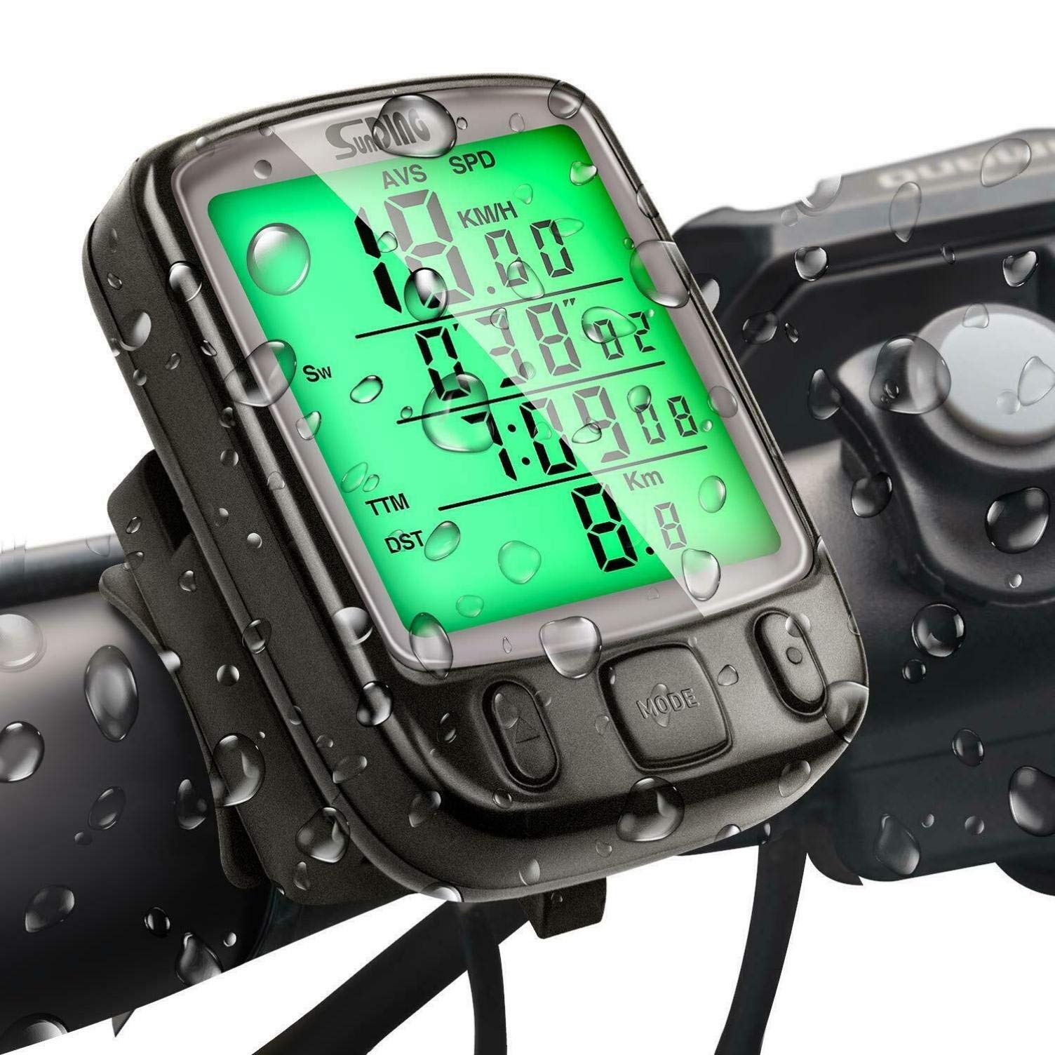 Garneck Bike Computer - Wired Bicycle Speedometer & Odometer with Multi-Function Display, Waterproof Cycling Accessory (Black) - Perfect for Road Bikes, Mountain Bikes & Commuting