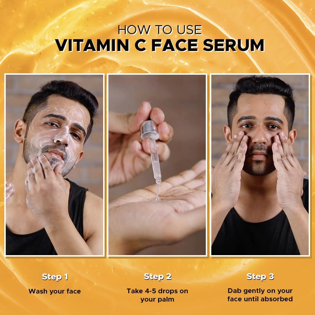 The Man. Company 40% Vitamin C Face Serum with Hyaluronic Acid & Collagen Boost - Brightening, Glowing Skin Treatment for Soft, Smooth & Supple Complexion - Suitable for All Skin Types (30ml) | Daily Skincare Routine & Anti-Aging Solution