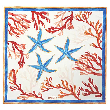 White Starfish Swim Sarong Pareo Cover Up - Lightweight Beach Wrap for Women, Perfect for Poolside, Vacation & Summer Outfits