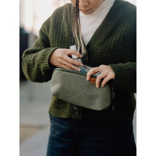 Peak Design Tech Pouch Small Sage - Compact Travel Organizer for Cables, Chargers & Accessories | Perfect for Business Trips & Daily Commute