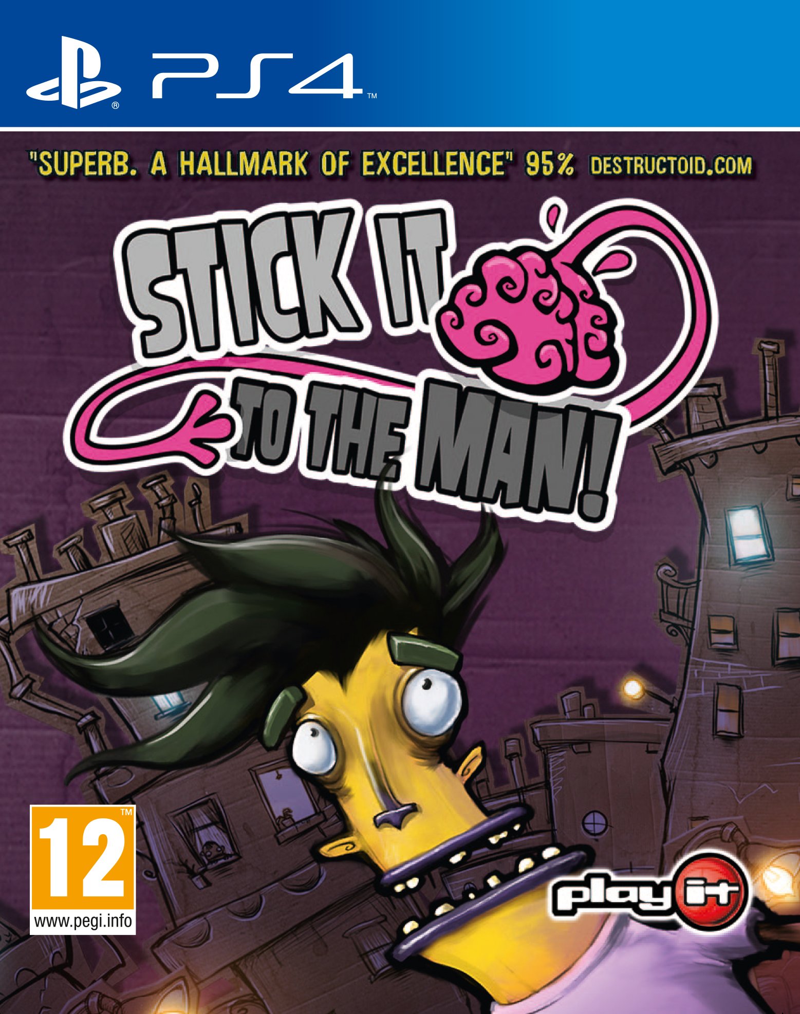 Stick It To The Man - PS4 Game | Action-Adventure Comedy | Perfect for Fans of Quirky Storytelling & Puzzle Solving
