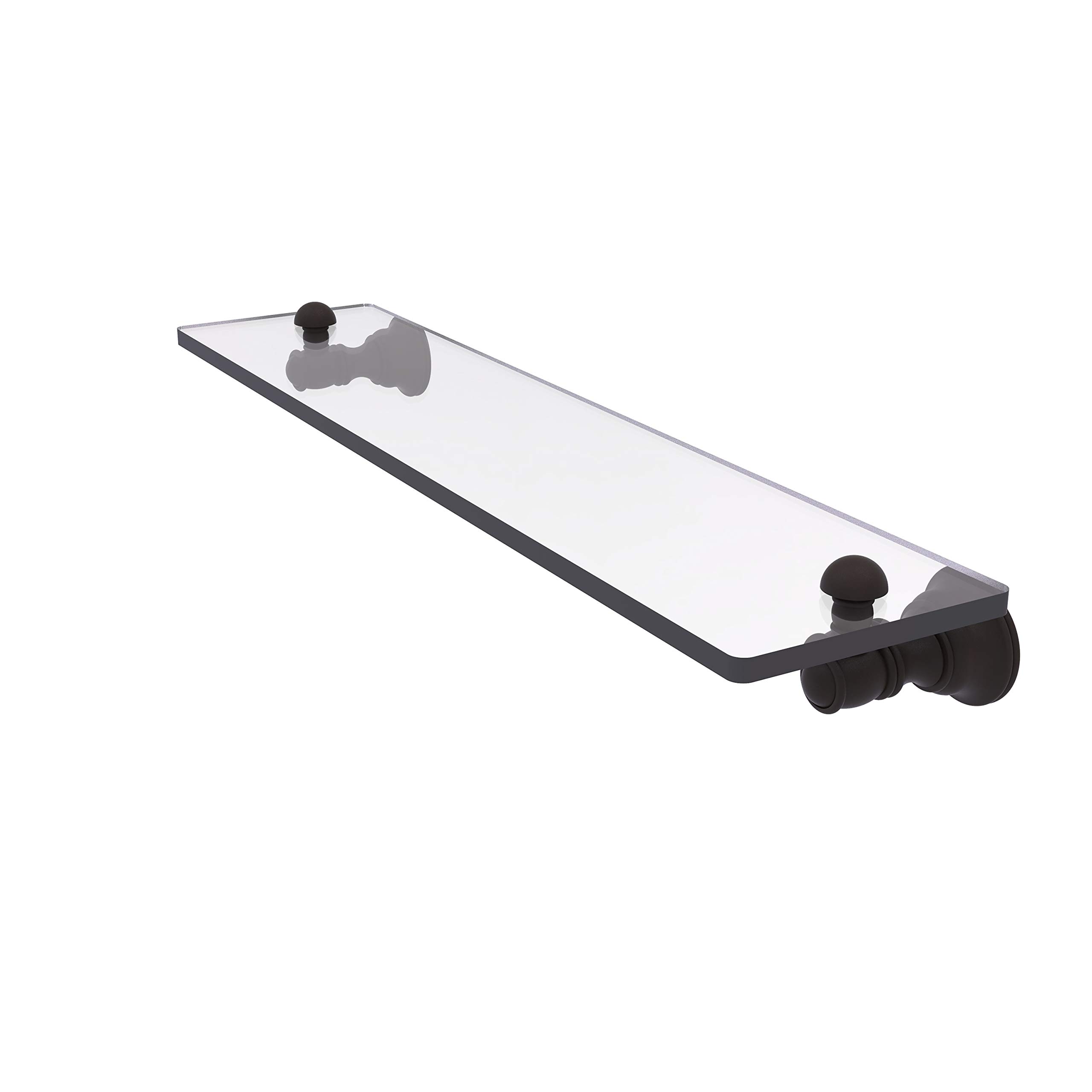 Allied Brass CL-1-22 Carolina Collection 22 Inch Glass Shelf in Oil Rubbed Bronze - Perfect for Bathroom, Kitchen & Living Room Storage & Display