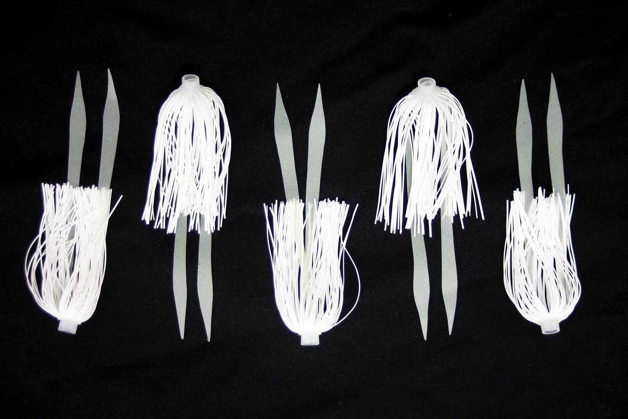 Jigging World Micro Silicone Skirt Teasers - Soft Fishing Lures for Bass, Trout & Saltwater - Perfect for Jigging, Casting & Trolling