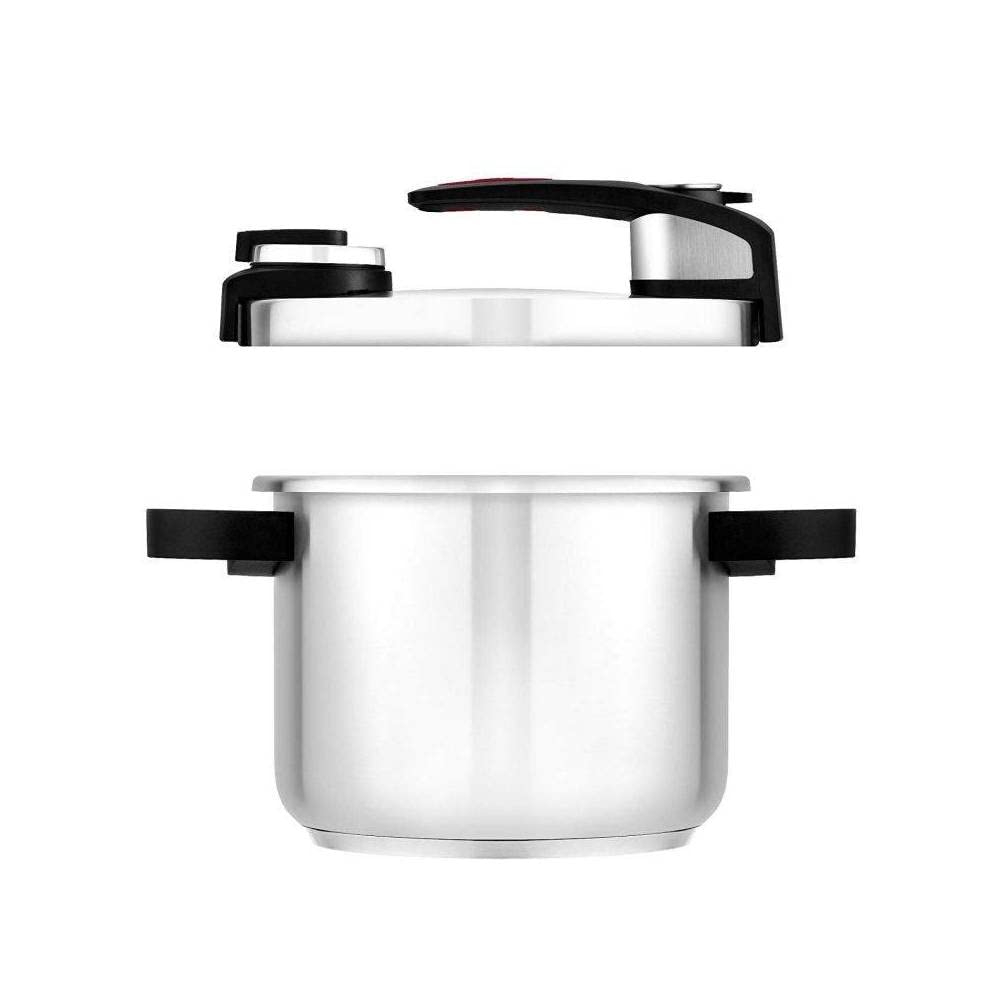 Tekna 4L Stainless Steel Pressure Cooker - 18/10 Steel, 2 Cooking Programs, Locking System, Induction Compatible, 22cm (Grey) - Perfect for Fast Meals, Soups, and Healthy Cooking at Home