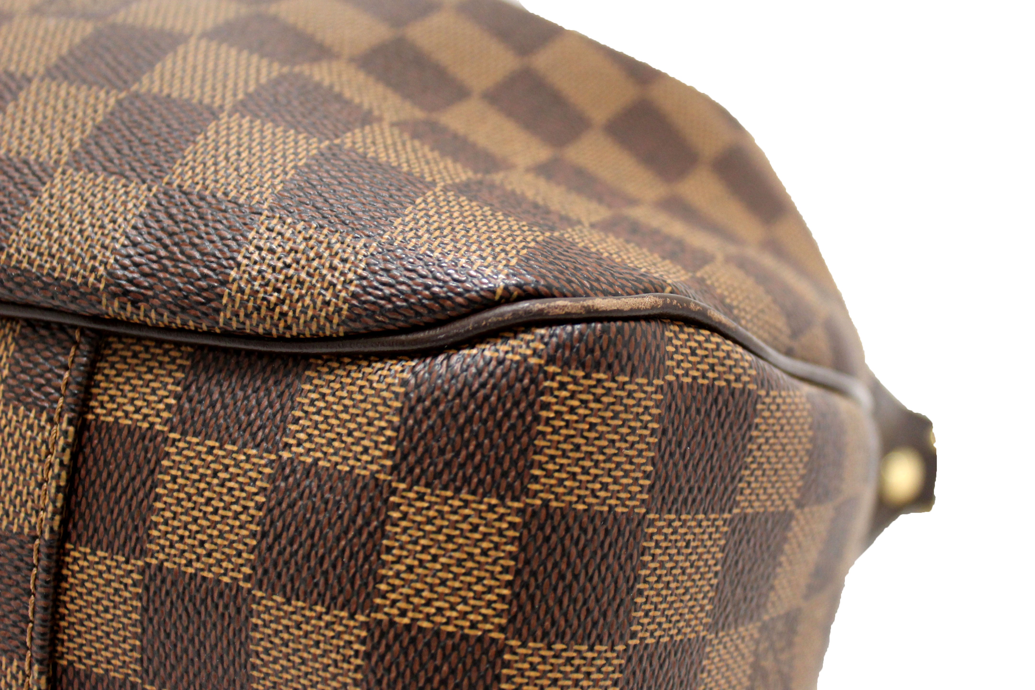 Authentic Louis Vuitton Damier Ebene Evora MM Tote Bag for Women - Luxury Designer Handbag for Work, Travel & Everyday Use