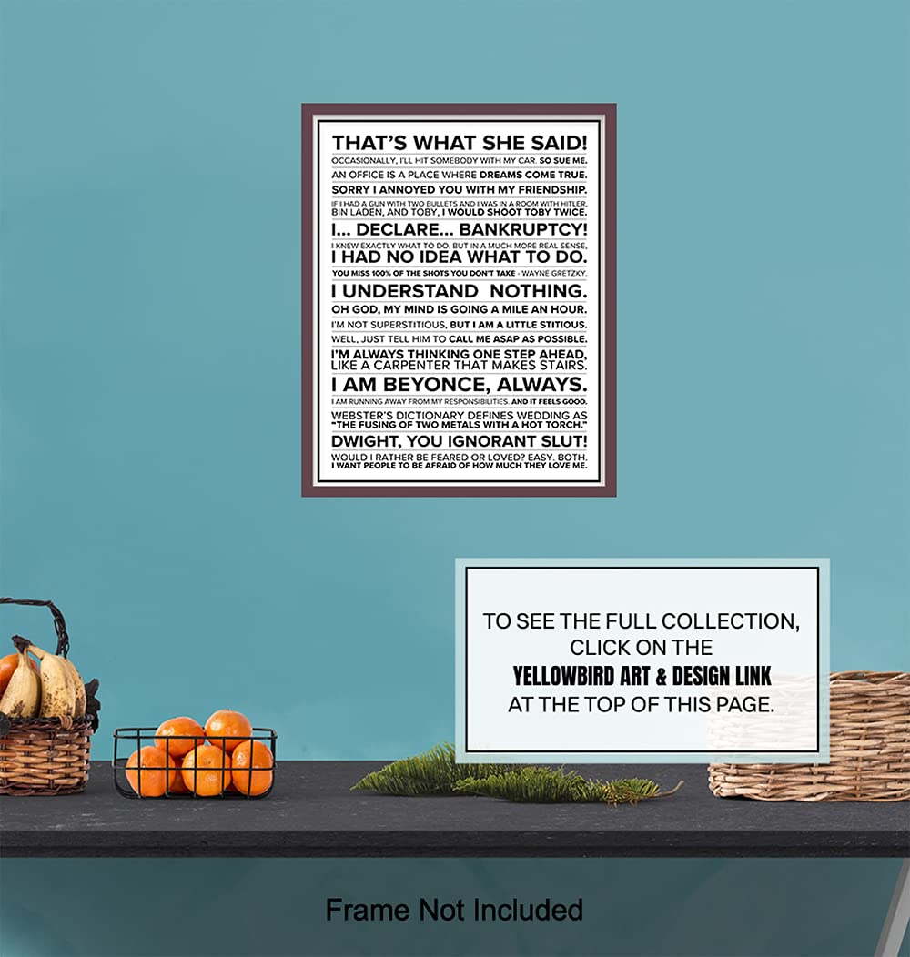 Large 11x14 The Office Poster - Michael Scott Wall Art Decor - Funny Office Quotes Merchandise - Perfect Gift for Boss, Men & Women - Humorous Home & Office Decor for Fans of The Office TV Show