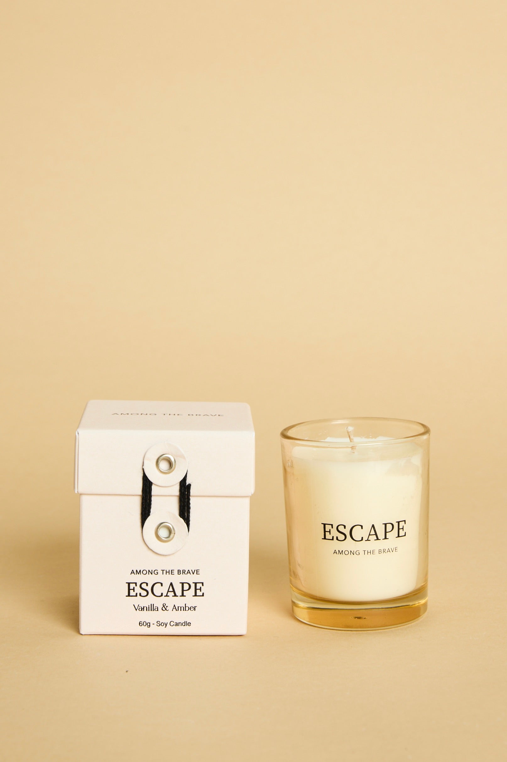 Vanilla Amber Scented Soy Candle - 60g Natural Soy Wax Candle for Home, Relaxation & Aromatherapy | Perfect for Bedroom, Bathroom & Living Room Decor