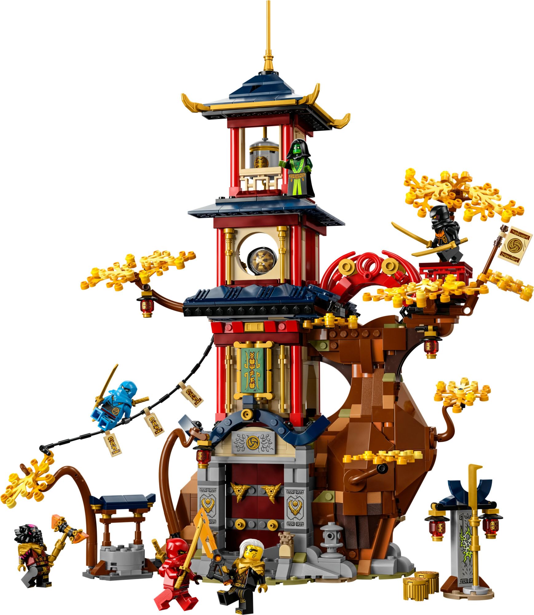 LEGO NINJAGO Temple of The Dragon Energy Cores 71795 Building Set - Ninja Temple Playset with 6 Minifigures (Cole, Kai, Nya) | Creative Construction Toy for Kids Ages 8+ | Perfect Gift for Ninjago Fans | Great for Imaginative Play and Action-Packed Adventures