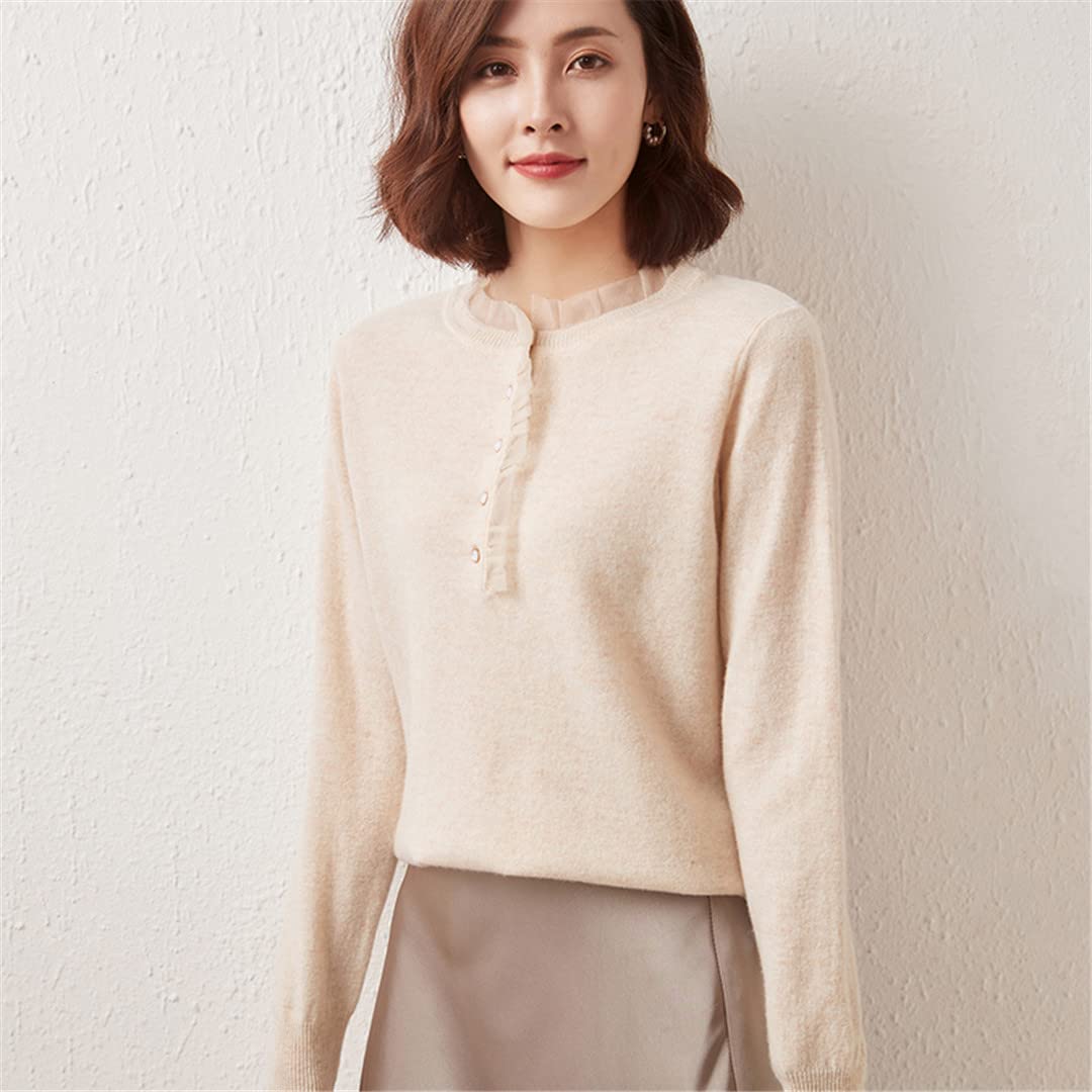 Korean Women's 100% Wool Pullover Sweater - Warm Winter Knitted Jumper for Women | Cozy Casual Wear, Office Outfits & Holiday Fashion