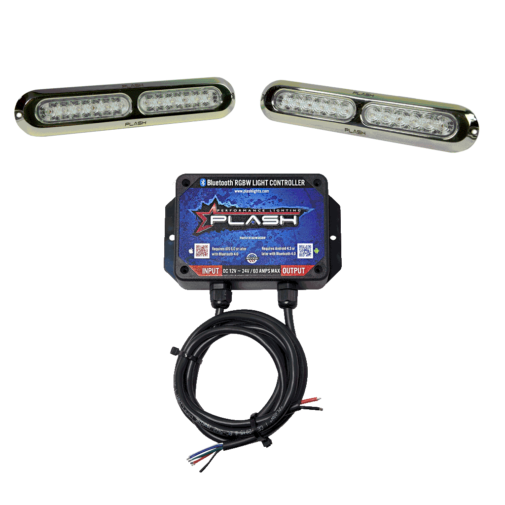 60W RGB Underwater Transom Light for Boats - Waterproof Marine LED Lighting for Night Fishing, Docking & Underwater Illumination