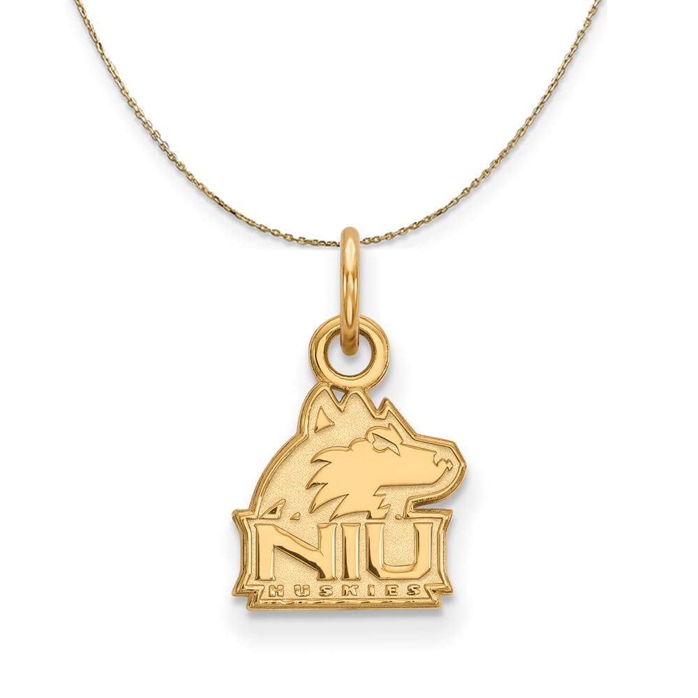 The Black Bow 14k Yellow Gold Northern Illinois University X-Small Necklace - Perfect for Graduation Gifts & Alumni Pride