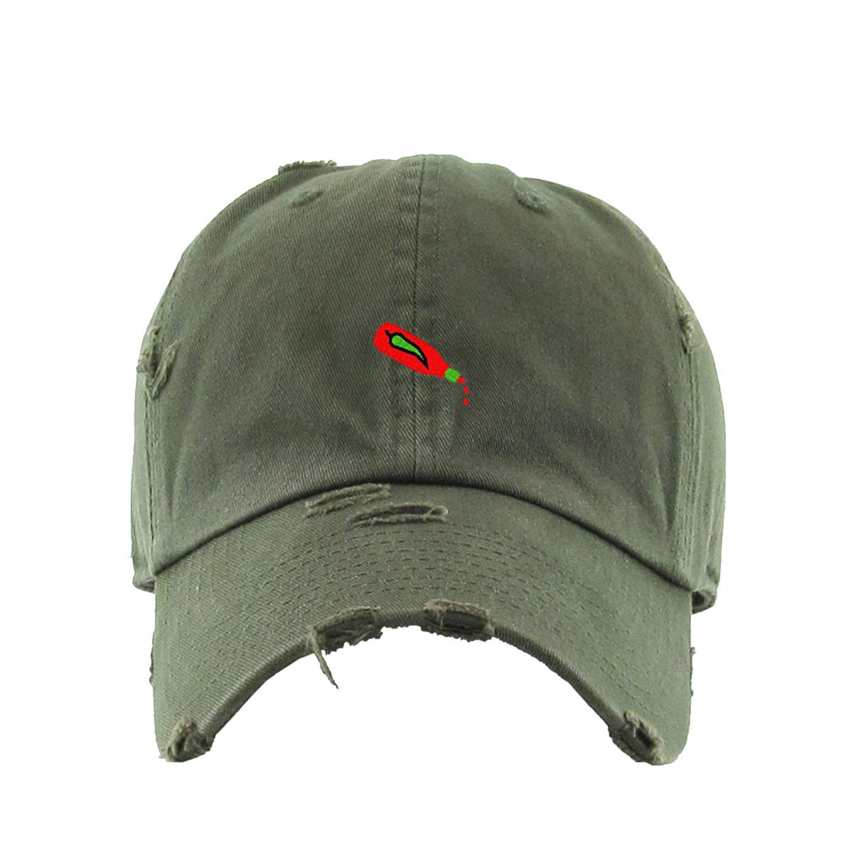 Vintage Baseball Cap with Hot Sauce Bottle Embroidery - Adjustable Cotton Dad Hat for Men & Women - Perfect for Casual Wear, Outdoor Activities, and Sports Fans