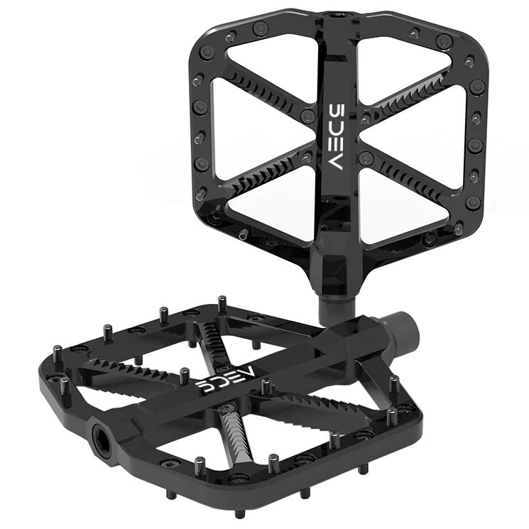 5Dev Trail/Enduro Bike Pedals - High Performance MTB Pedals for Mountain Biking - Durable Black Cycling Pedals for Trail Riding & Downhill Adventures