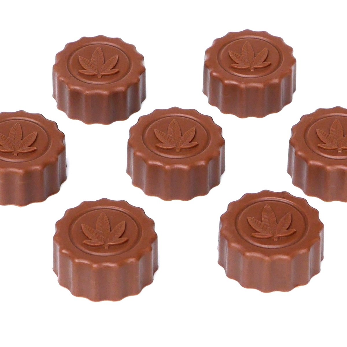 PJ BOLD 2-Pack Marijuana Leaf Silicone Molds for Chocolate, Candy & Ice Cubes - Non-Toxic, Reusable Baking & Party Supplies for DIY Desserts & Cocktails
