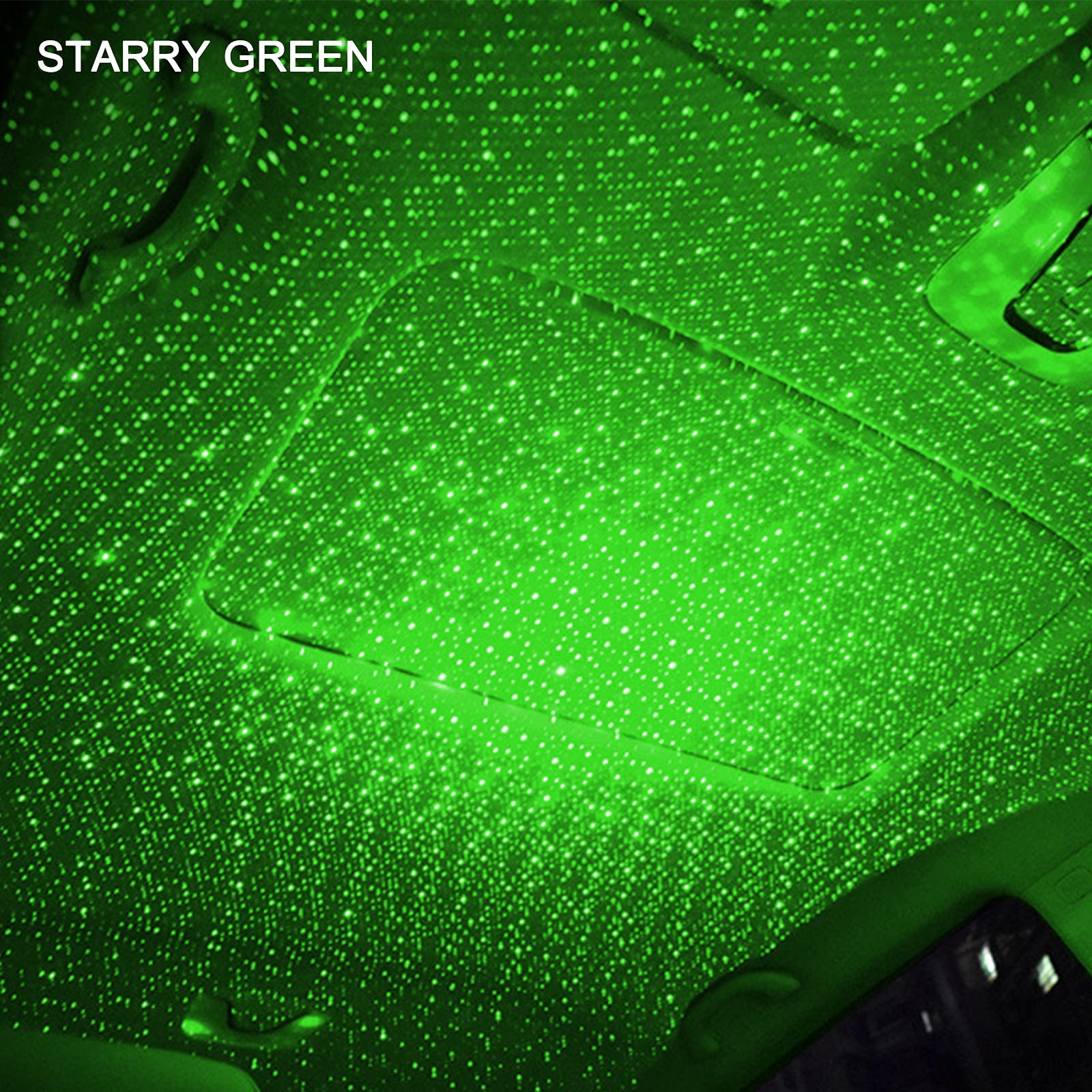 LED Star Night Light for Cars & Bedrooms - 3 Modes (Breathing, Flashing, Voice Control) | Car Lighting Decoration with Built-in Button | Perfect for Ceilings, Kids Rooms & Home Ambiance (Warm Green)
