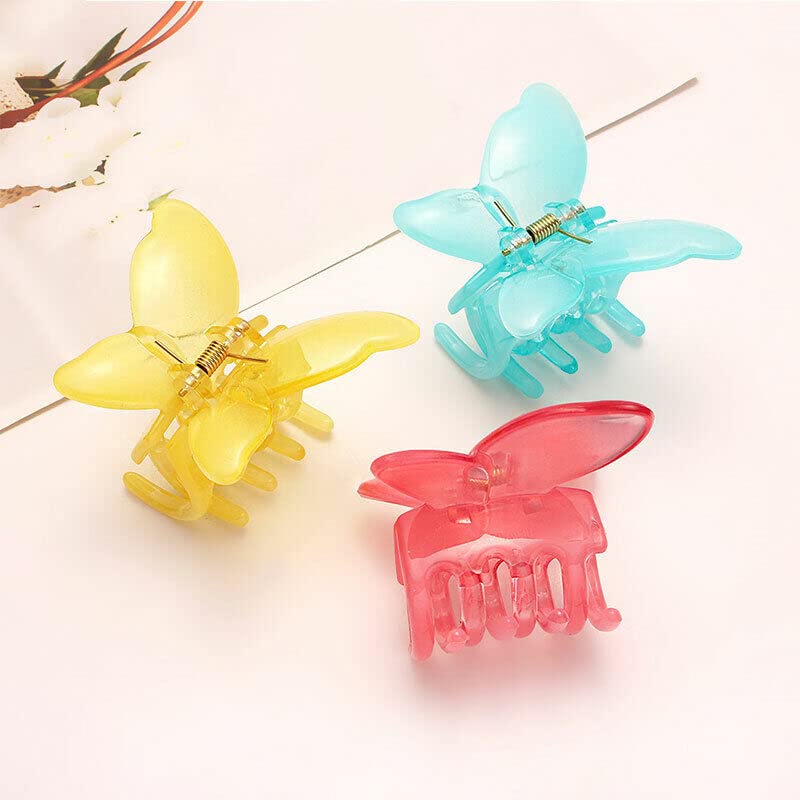 Bakefy Matte Butterfly Hair Clips for Women - No Slip Strong Hold Large Claw Clips for Thick Hair - Perfect for Updos, Ponytails & Everyday Hairstyles