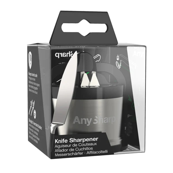 Anysharp Professional Knife Sharpener - Diamond Coated Blade Sharpener for Kitchen, Hunting & Pocket Knives - Perfect for Home, Camping & Outdoor Use