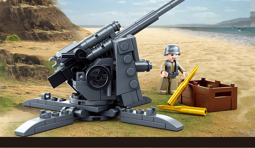 Sluban 88mm Anti Aircraft Gun Building Blocks Set - 115 Piece Military Model Kit M38 B0852 for Collectors & WWII Enthusiasts | Perfect for Display, Gifts & War History Dioramas