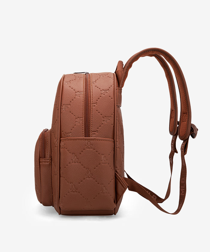 MLB Los Angeles Dodgers Genuine Leather Baseball Backpack for Men & Women - Perfect for Sports, School, Travel & Game Day