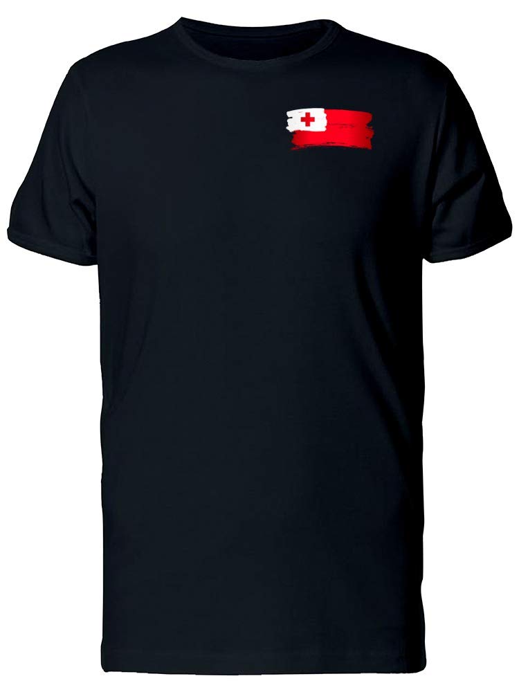 Smartprints Tonga Flag Paint Design Men's T-Shirt - Patriotic & Stylish Casual Wear for Travel, Sports & Everyday Outfits