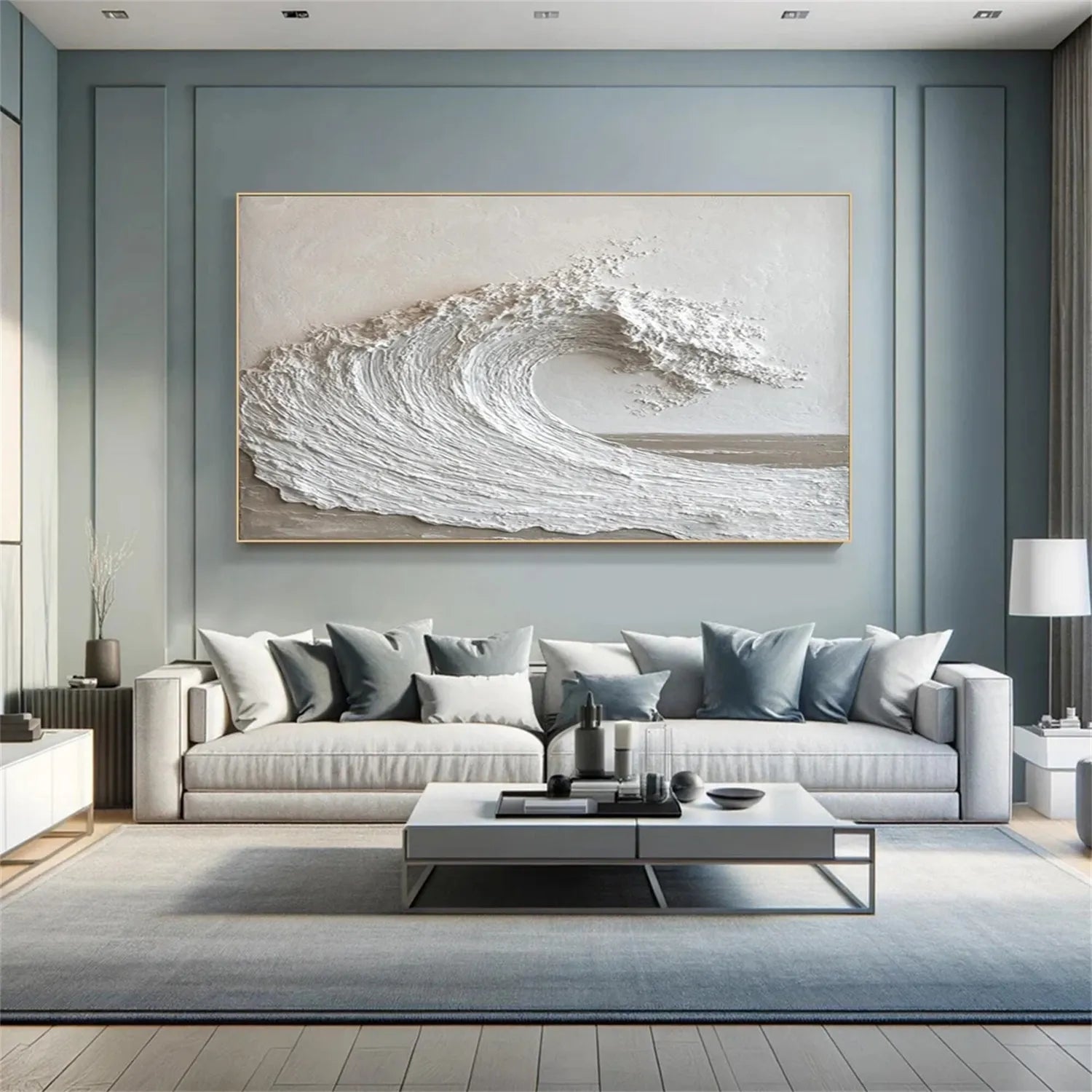 Ocean And Sky Painting #OS 216 - Stunning Seascape Wall Art for Home & Office Decor - Perfect for Living Room, Bedroom or Beach House