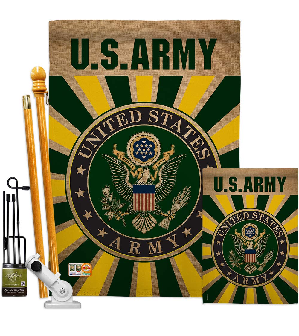 USA Made Double-Sided Military Garden Flag 28x40 Inch - Army Rangers Armed Forces Veteran Yard Banner, Patriotic Home Decor Gift for Memorial Day, Veterans Day & Outdoor Display