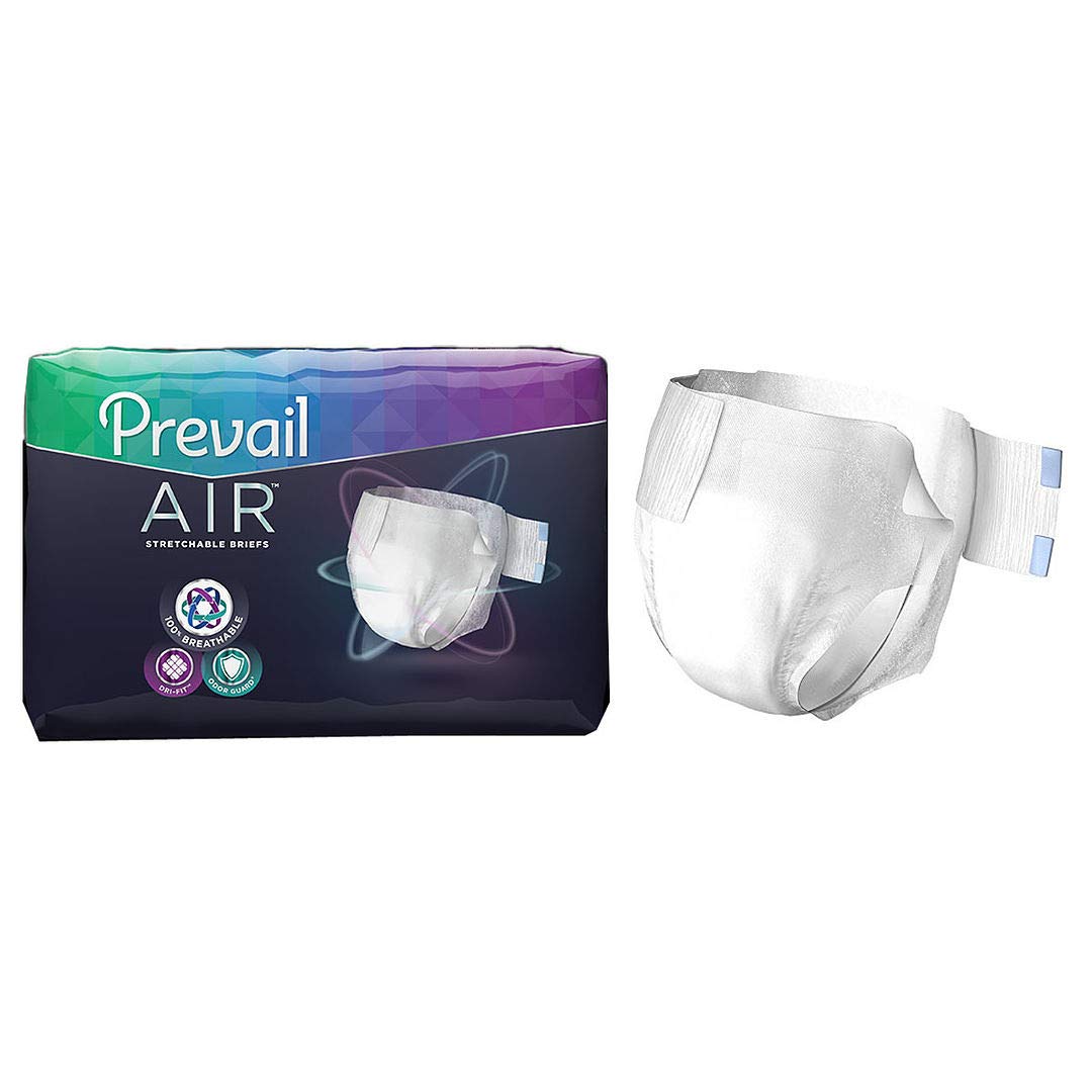 Prevail Air Overnight Adult Diapers - Size 3 / XL (58-70 Inch Waist) - 60 Count Pack - Premium Incontinence Protection for Nighttime Use & Heavy Leakage - Ideal for Seniors, Post-Surgery & Travel