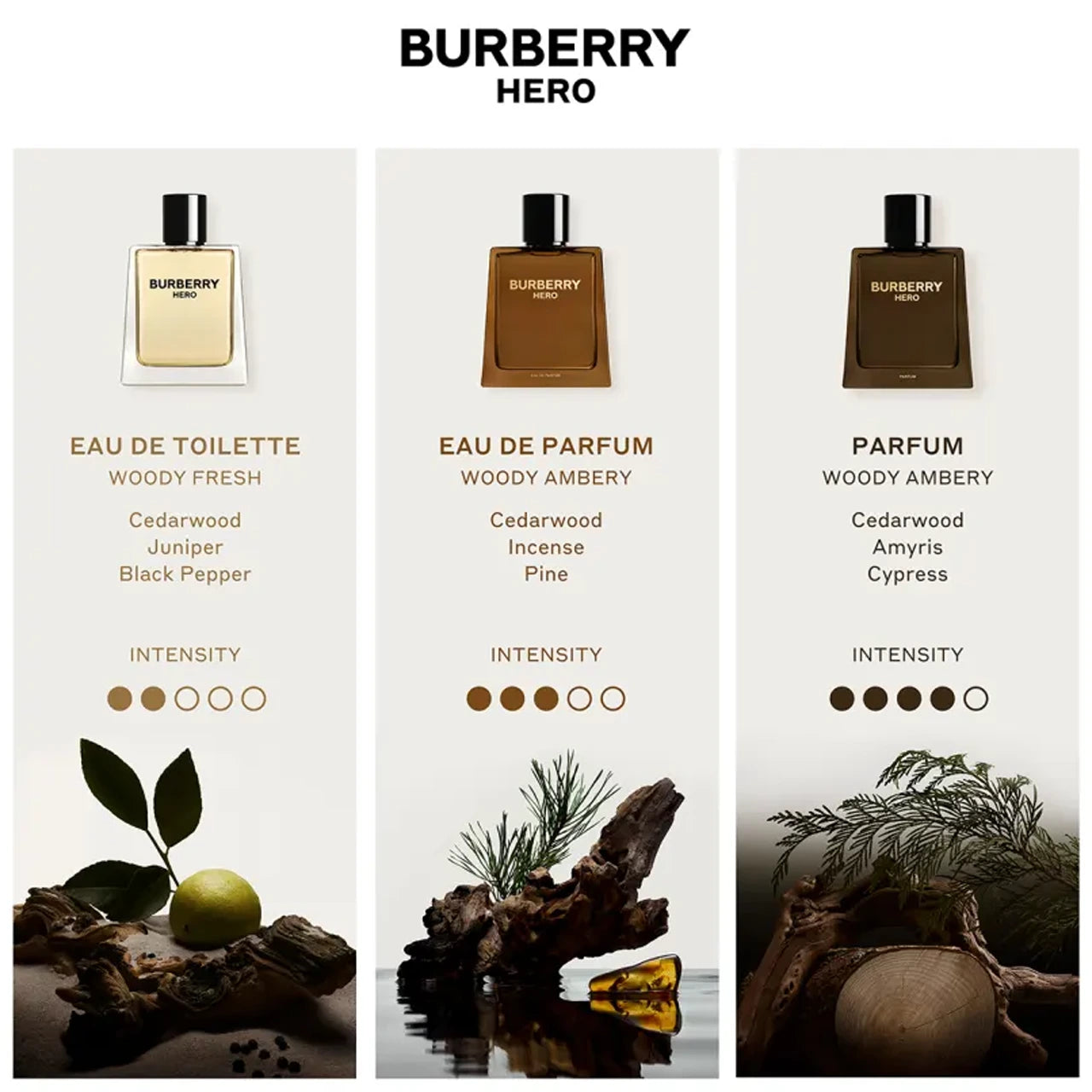 Burberry Hero Eau de Parfum for Men 3.3 oz - Luxury Cologne with Woody Aromatic Scent, Perfect for Date Night & Special Occasions