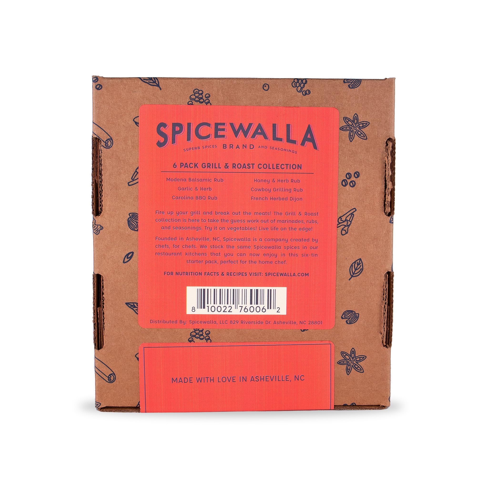 Spicewalla Grill Seasoning 6 Pack - Premium BBQ Spice Rubs for Steak, Chicken, Pork & Vegetables | All-Purpose Grilling Seasoning Set | Perfect for Backyard BBQs, Camping & Outdoor Cooking