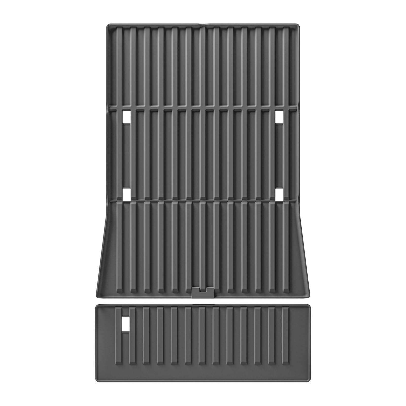 LUCKEASY 2-Piece Heavy Duty TPE Truck Bed Mat for 2023-2024 Tesla Cybertruck | All-Weather Bed Protector & Cargo Liner | Durable Pickup Truck Accessories for Hauling, Camping & Outdoor Adventures (Black)