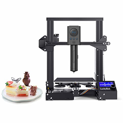 LuckyBot Chocolate 3D Printer - Edible Food Extruder for 3D Printing, Compatible with Creality Ender 3/3 V2/3 Pro/3 Max/CR-10 & Anycubic Mega Zero/2.0 (Printer Not Included) - Perfect for DIY Chocolate Art, Cake Decorating & Creative Dessert Making