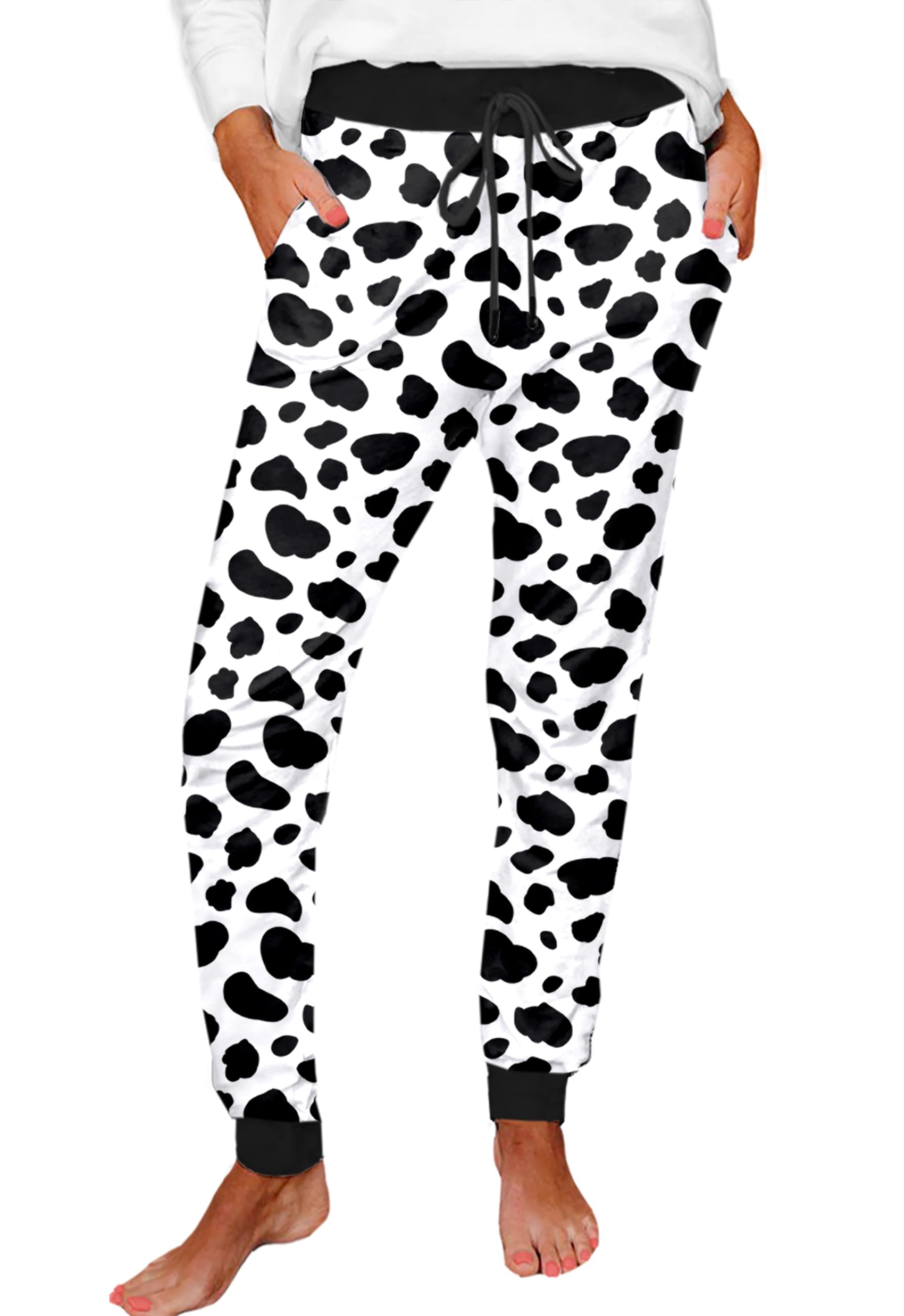 Deerose Women's Halloween Pajama Pants - Cozy Pumpkin Print Sweatpants with Skeleton Design & Pockets | Cute Sleepwear for Halloween Parties, Christmas Gifts & Lounge Wear
