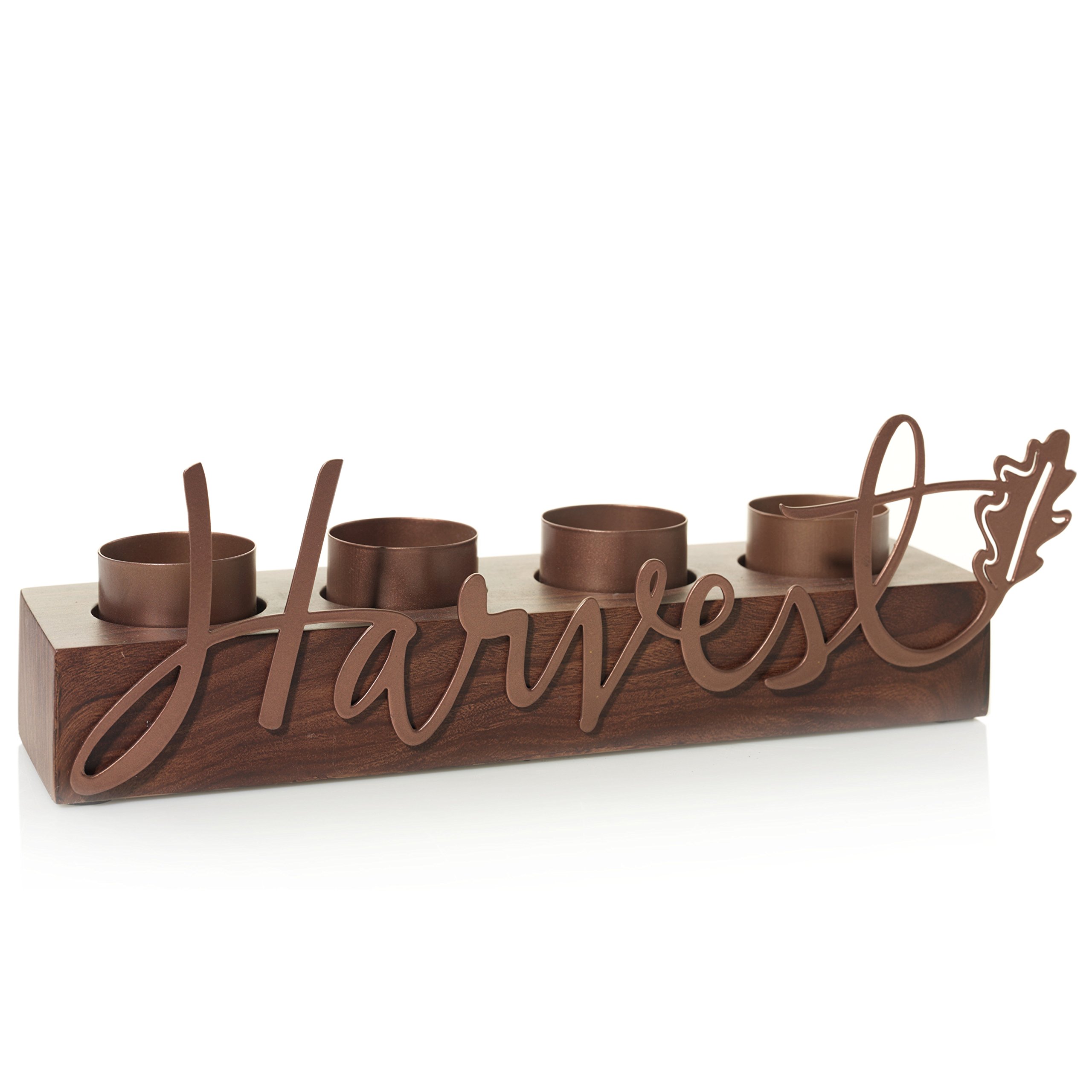 Yankee Candle Harvest Scentiments Multi Tea Light Candle Holder - Autumn Home Decor for Thanksgiving & Fall Table Centerpiece