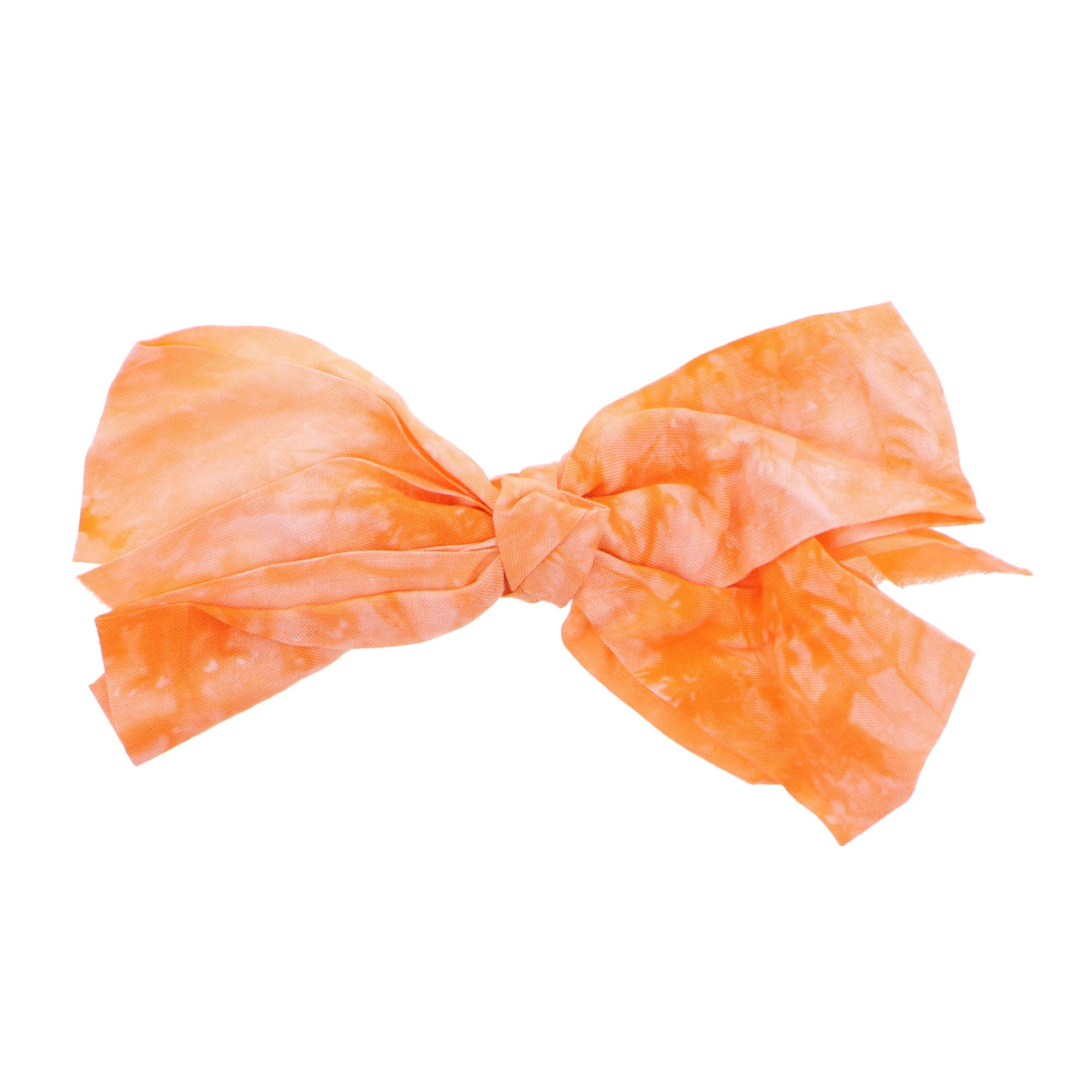 6 Inch Tie Dye Orange Bow for Girls - Perfect for Hair Accessories, Parties, and Everyday Style