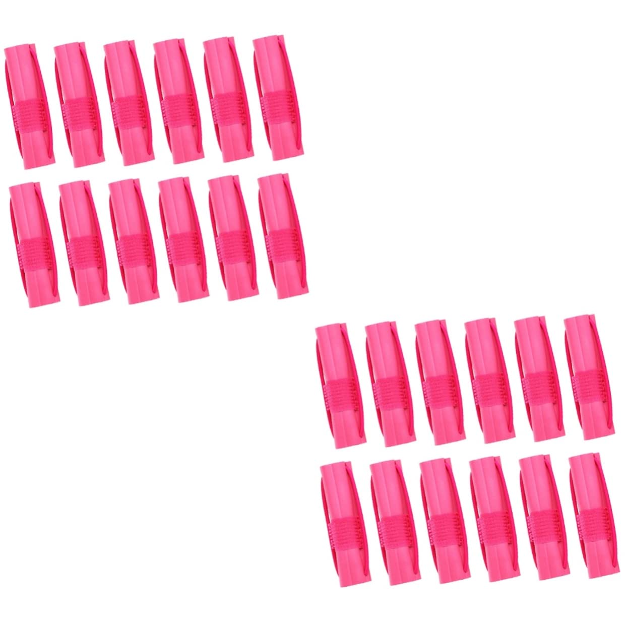 Lurrose 24 Pcs Heatless Hair Rollers for Curly Hair - Sponge Curling Iron, DIY Hair Styling Tools, Self Grip Hair Rollers for Overnight Curls, Perfect for Home, Salon, and Travel Use