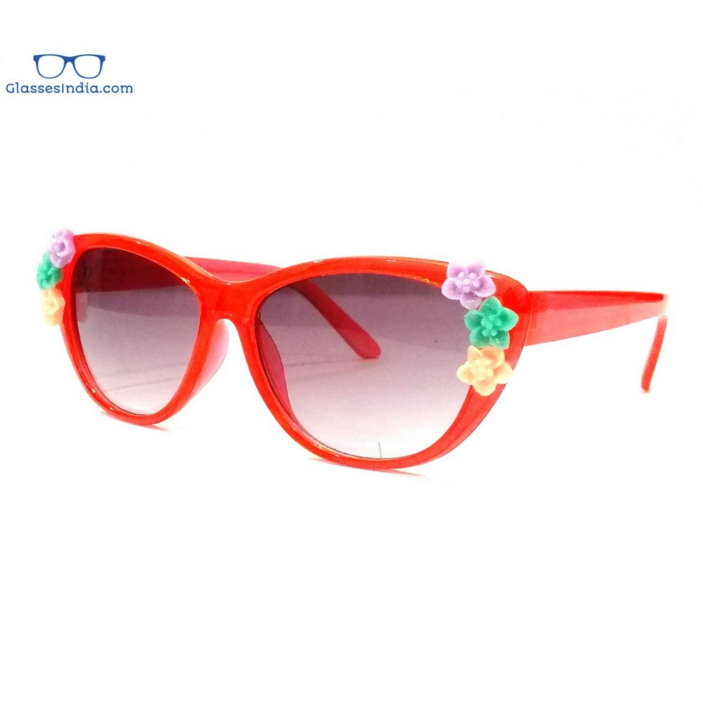 Trendy Red Kids Fashion Sunglasses TKS004 - UV Protection, Lightweight & Durable for Outdoor Play, Beach, Sports, and Summer Activities