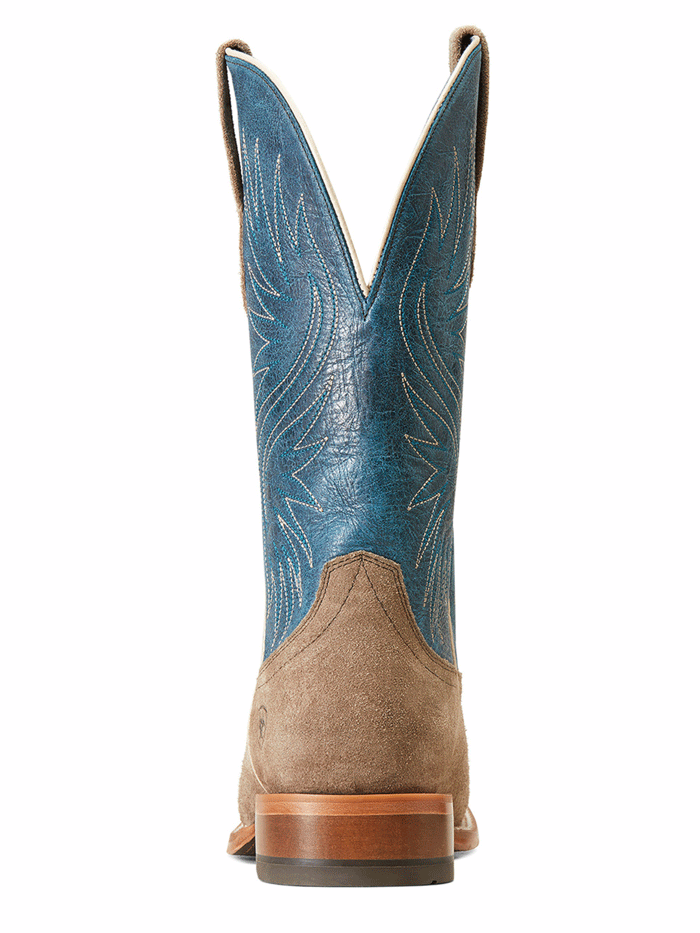 Ariat Men's Circuit Rockridge Western Boot - Smokey Roughout Leather Cowboy Boots for Riding, Work & Outdoor Activities
