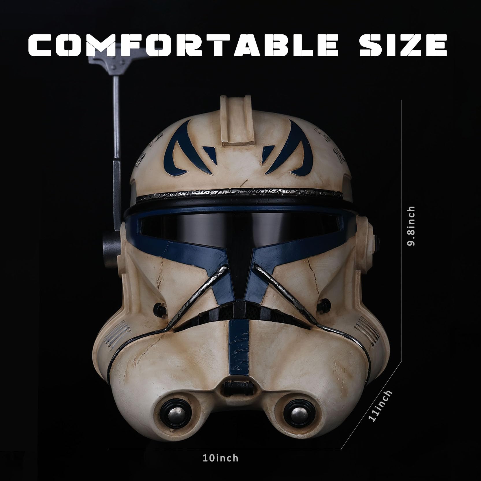 Star Wars Clone Trooper Commander Helmet - Premium Cosplay Prop for Fans & Collectors | Halloween, Cosplay, Movie Reenactment, Gift for Star Wars Fans