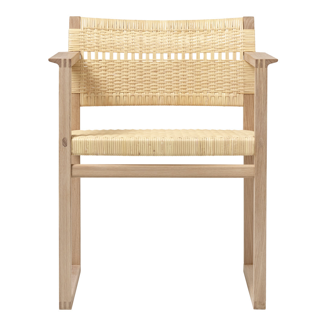 BM62 Armchair - Natural Cane Wicker Rattan Chair for Living Room, Patio & Outdoor Relaxation | Comfortable Boho Style Seating