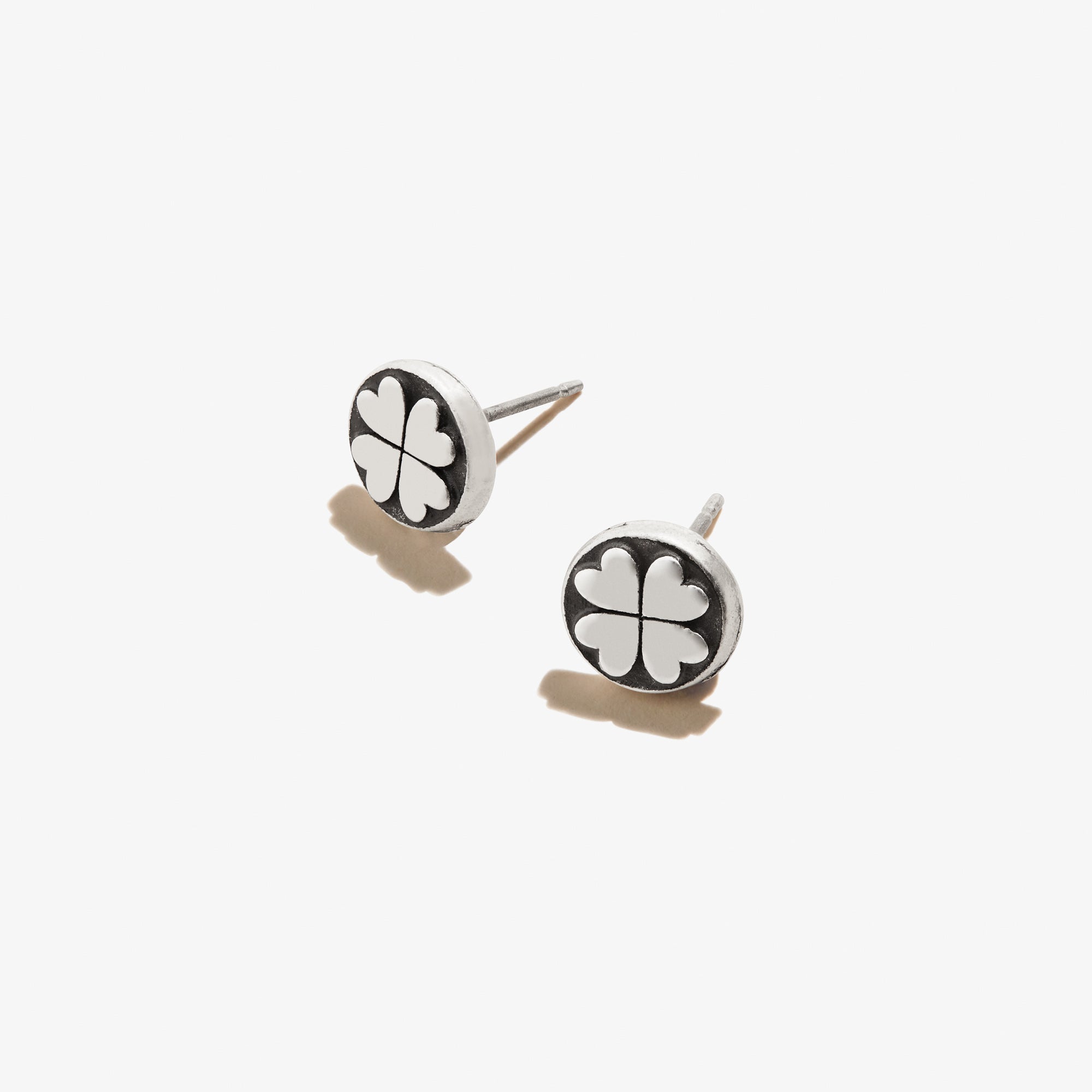 Lucky Four Leaf Clover Sterling Silver Stud Earrings for Women - Perfect for St. Patrick's Day & Everyday Wear