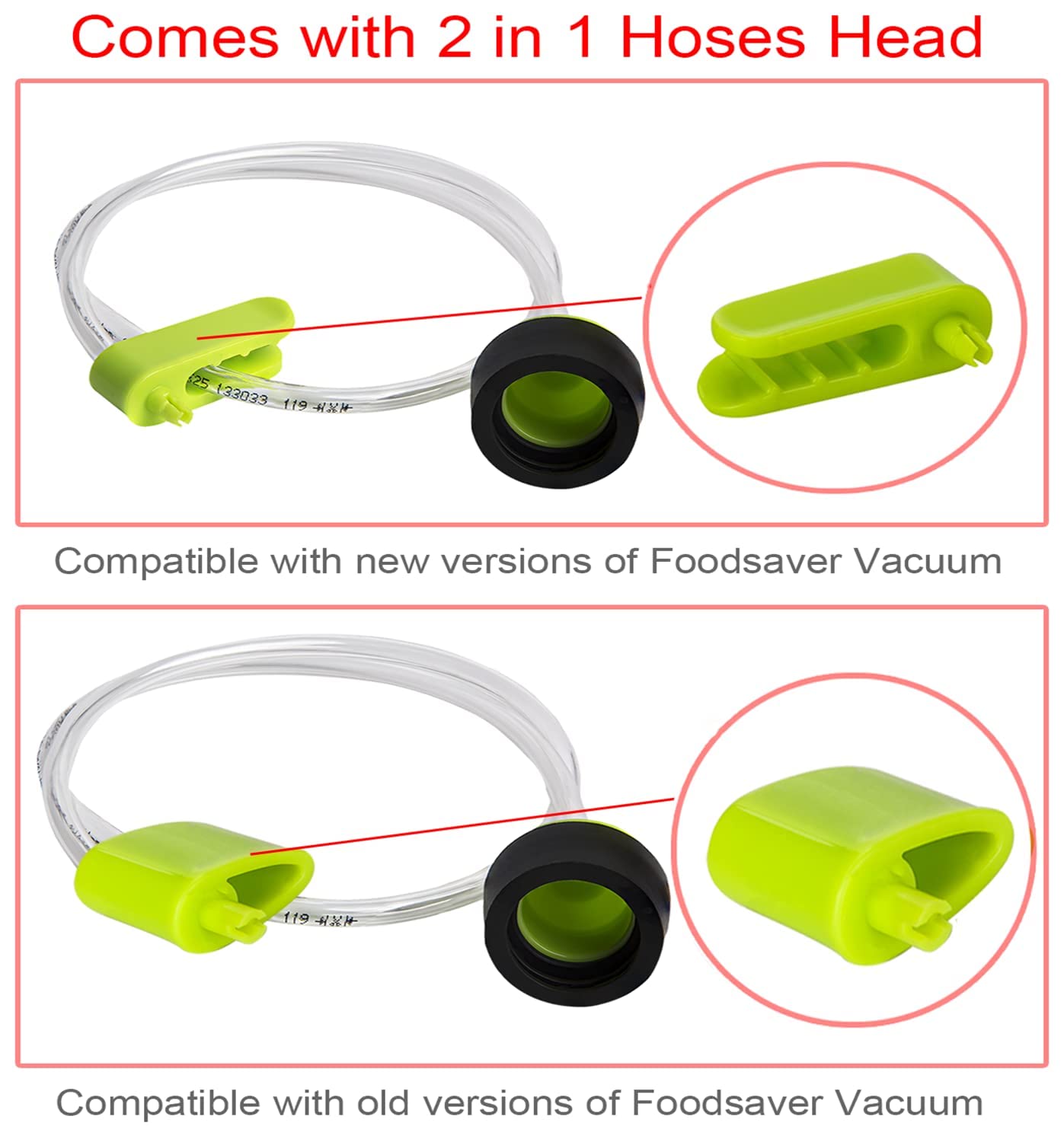 Stainless Steel Fermenting Lids 6-Pack with Accessory Hose - 86mm Vacuum Seal Caps Compatible with FoodSaver Vacuum Sealer | Perfect for Mason Jar Food Storage, Fermentation & Freshness Preservation | Ideal for Pickling, Canning & Meal Prep