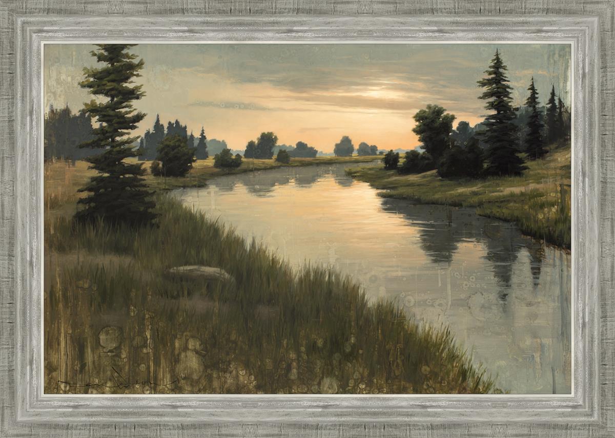 Calming Dusk By Dan Wilson - Relaxing Home Decor Painting for Living Room & Bedroom - Perfect Wall Art for Stress Relief & Meditation Spaces