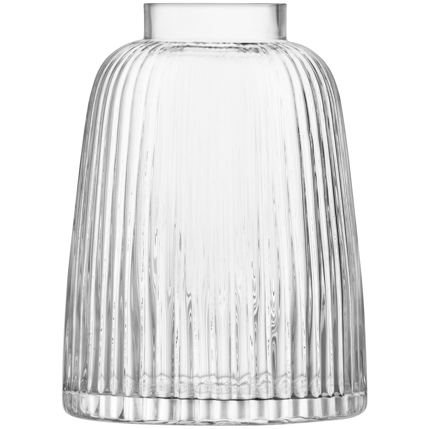 LSA International Pleat Vase - 10.25 Inch Clear Glass Decorative Vase for Home Decor, Wedding Centerpieces & Floral Arrangements